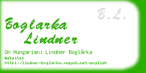 boglarka lindner business card